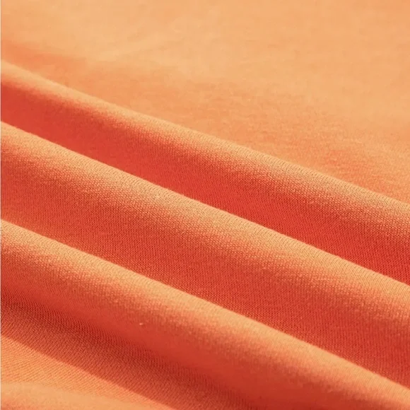 NWT Women’s Floral Patchwork Hoodie with Drawstring Orange Size Large - Picture 8 of 8